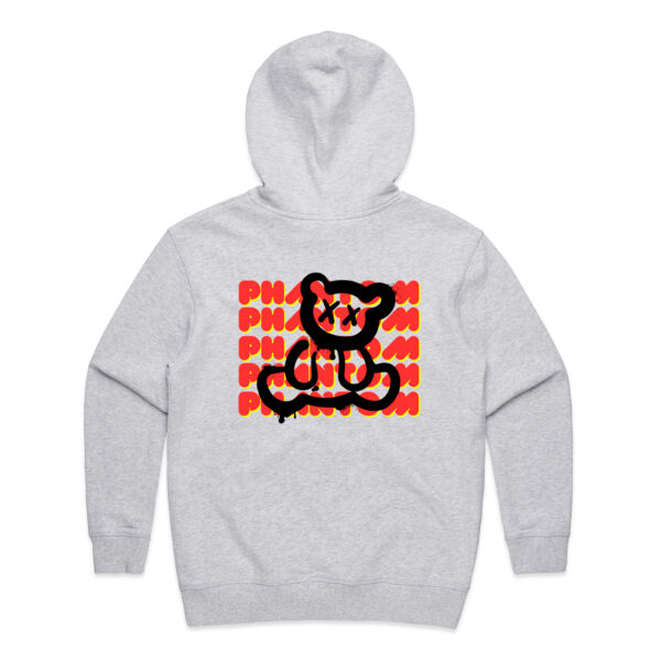 Women's Block Phantom Hood - Red on White Thumbnail