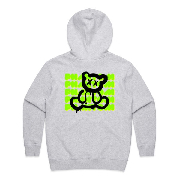 Women's Block Phantom Hood - Green on White Thumbnail