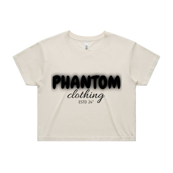 Women's Glow Crop Tee - Black Thumbnail