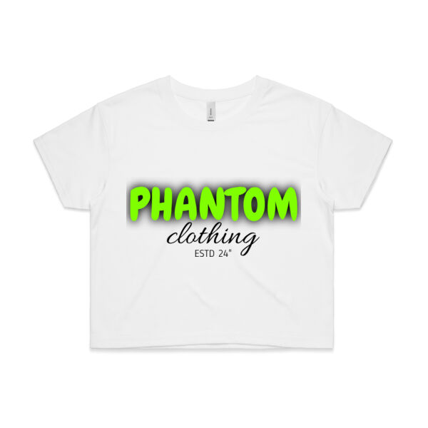 Women's Glow Crop Tee - Green/Black Thumbnail