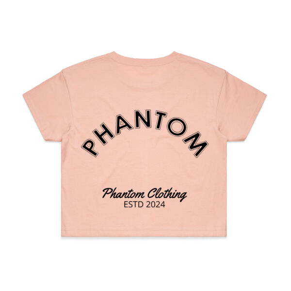 Women's Phantom Crop Tee - Black Print Thumbnail