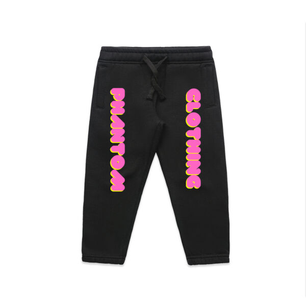 Kid's Phantom Block Trackies - Pink Thumbnail